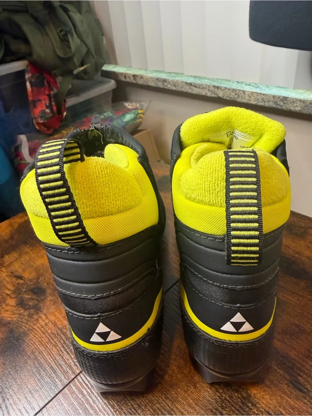 Fischer XJ Sprint junior cross-country ski boots black yellow Size EU36